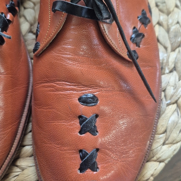 Vintage 70's Rare Handmade Leather Shoes By Small Shoemaker In New Hampshire 7.5 - Picture 4 of 7